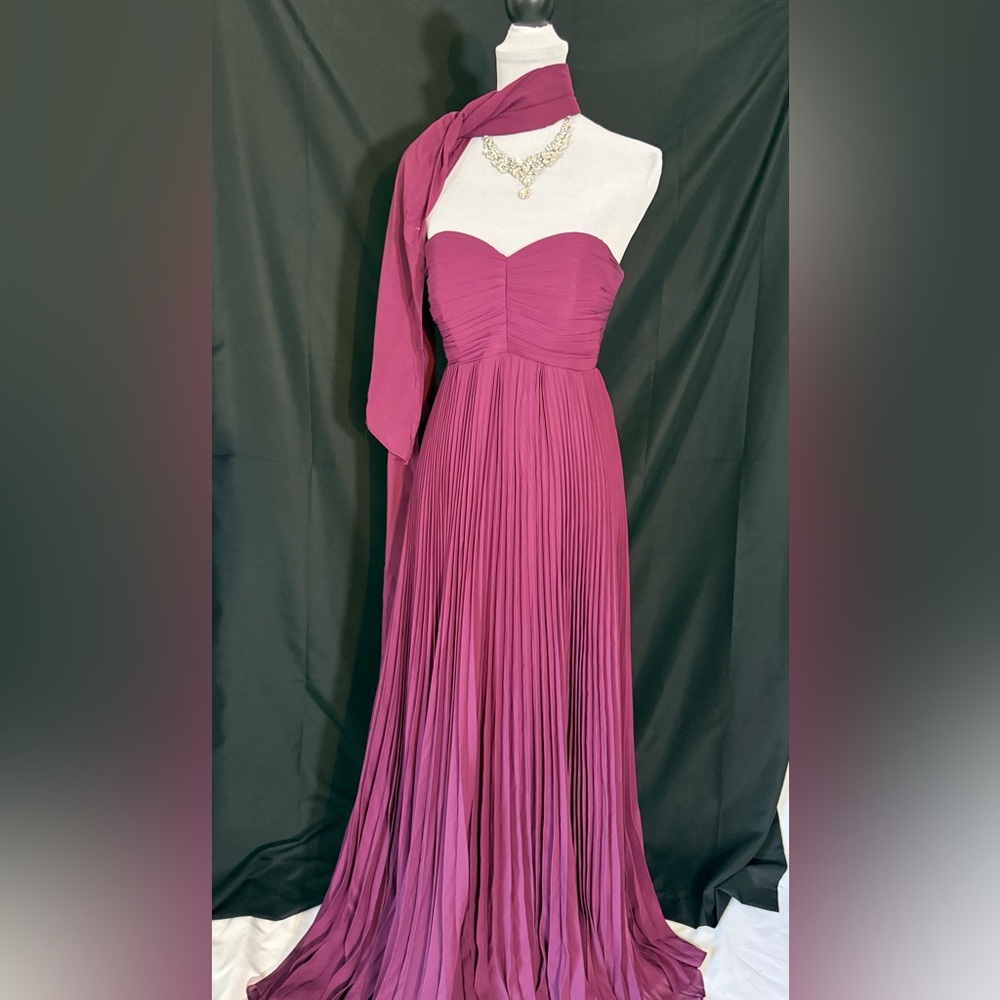 Elegant Purple Strapless Dress